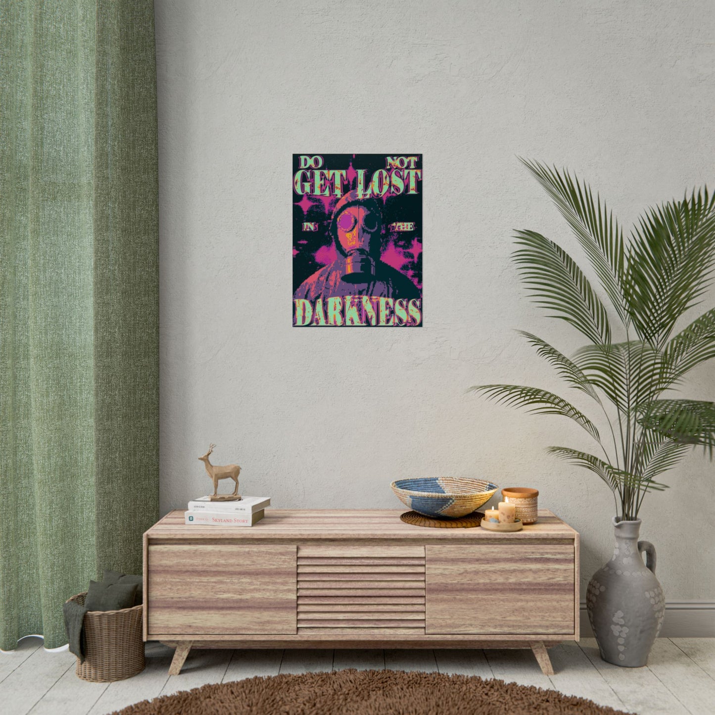 Do Not Get Lost in the Darkness – Neon Pixel Art Poster