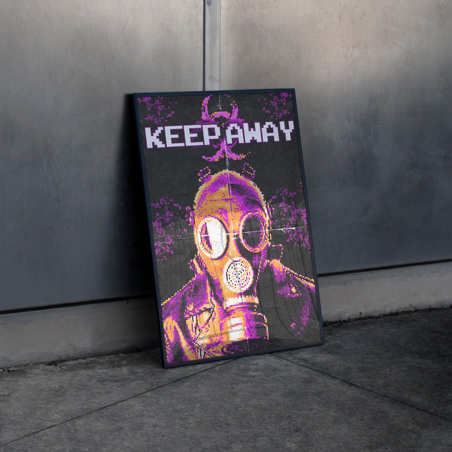 Keep Away - Biohazard Cyberpunk Poster