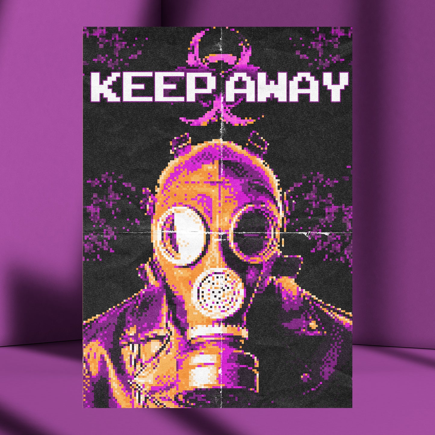 Keep Away - Biohazard Cyberpunk Poster