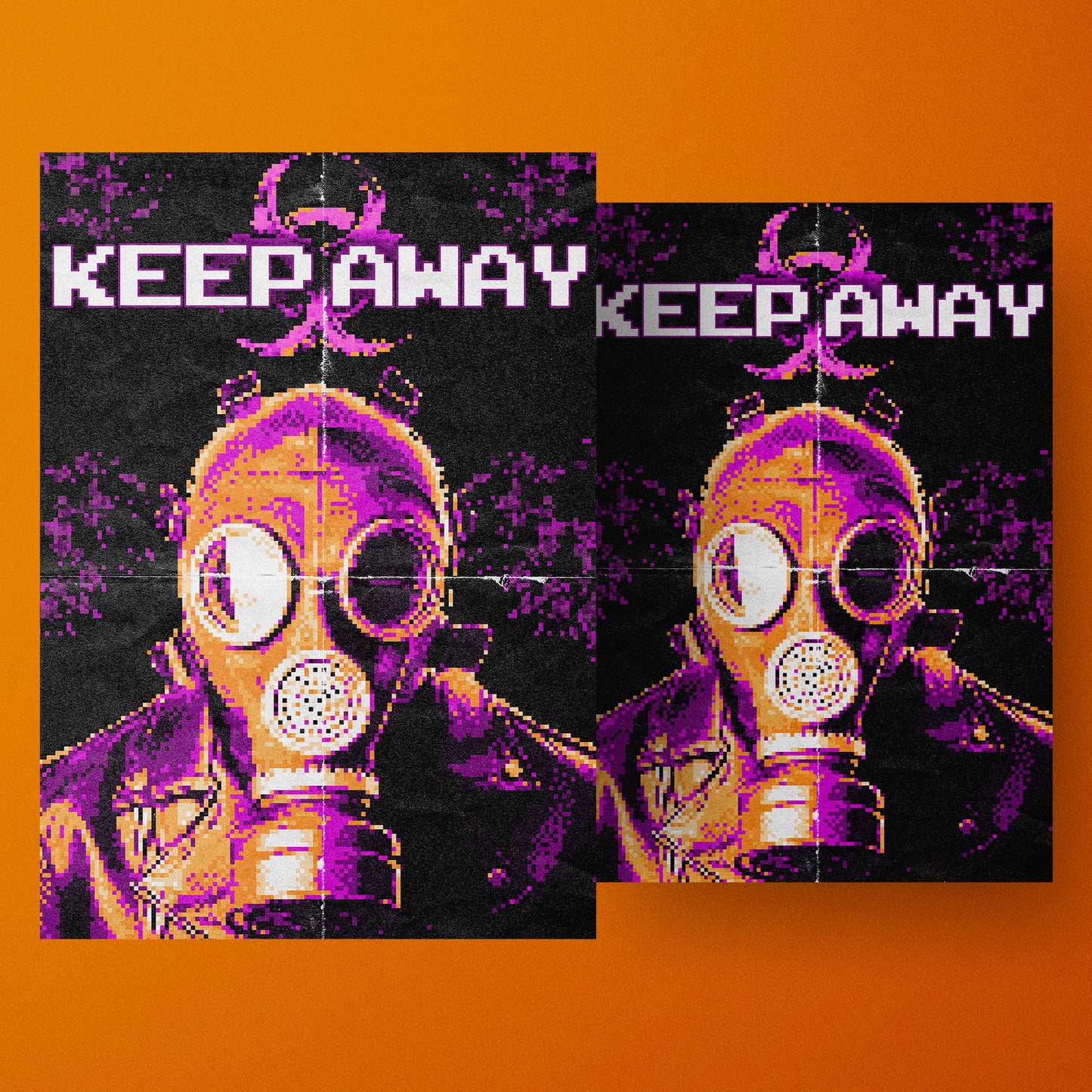 Keep Away - Biohazard Cyberpunk Poster
