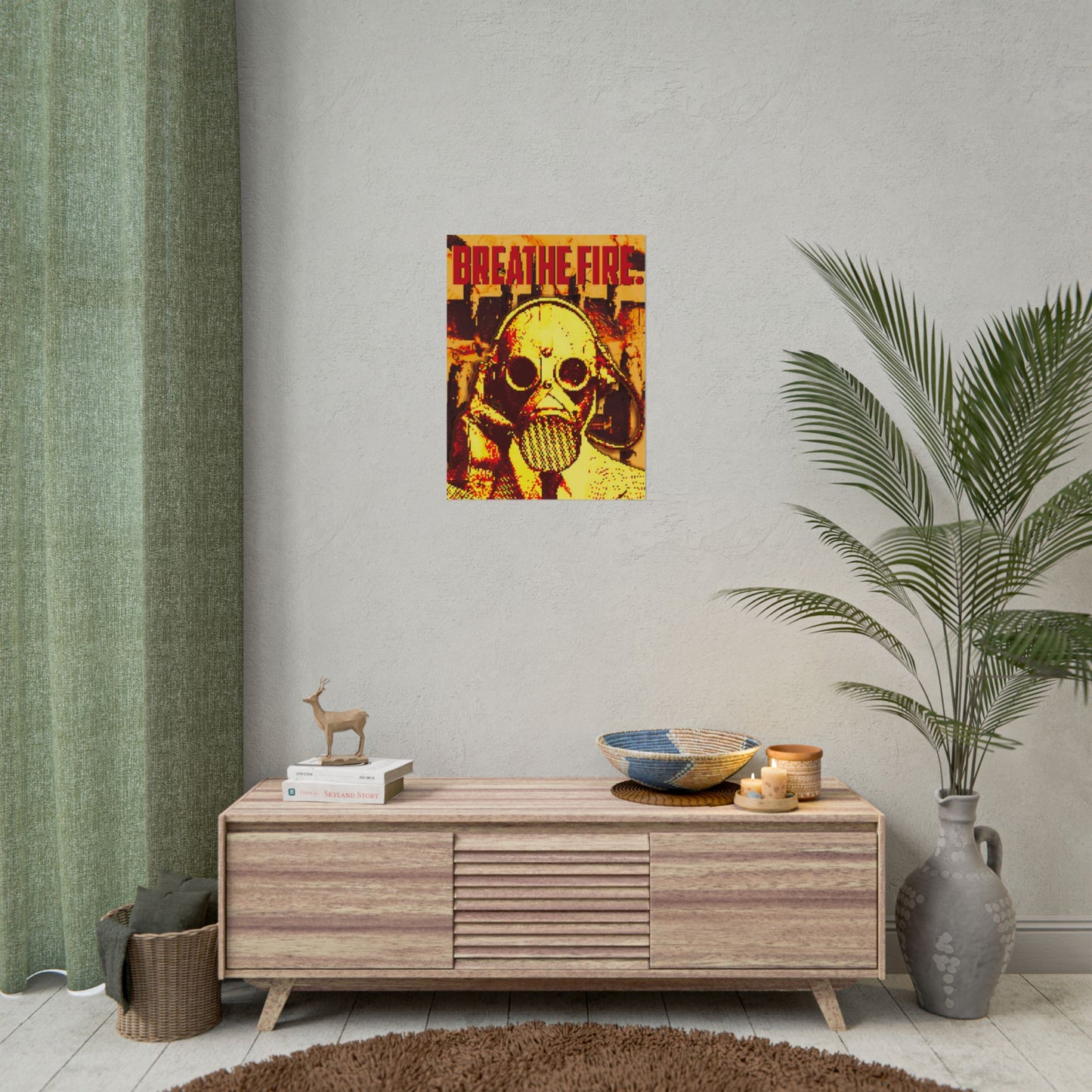 pixel art, gas mask, breathe fire, cyberpunk, retro art, post-apocalyptic, pixel art poster, pixel design, gas mask art, neon colors, digital art, video game art, pixelated poster, gaming decor, vintage style, fire theme, orange poster, yellow poster, pixel aesthetics, edgy decor, bold art, modern wall art, statement art, pixel graphics, retro gaming, digital illustration, pixel art character, pixel mask, cyberpunk art, dystopian art, urban art, street art, digital poster, pixel portrait, neon poster, pixel